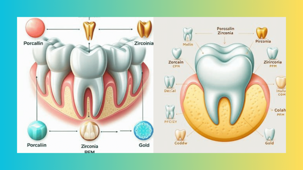 different type of dental crowns